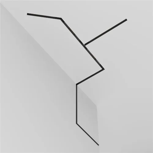 Шинопровод 1 м Exility встраиваемый под ГКЛ 9,5мм, черный (Черный) TRX034-421B - фото 6