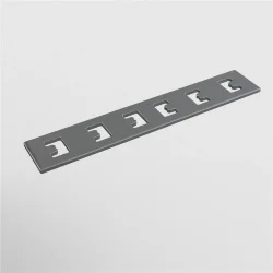 Прямой коннектор S35 встраиваемый серый 2 шт. (Серебро)