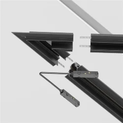 Угол-соединитель 45° Gravity встраиваемый черный (Черный)