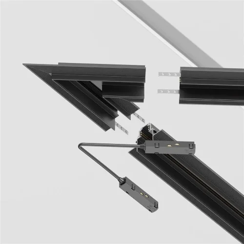 Угол-соединитель 45° Gravity встраиваемый черный (Черный) - фото 4