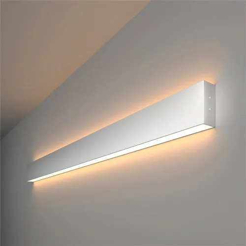 Линейный светодиодный накладной двусторонний светильник 103см 40Вт 3000К серебряный 101-100-40-103 - фото