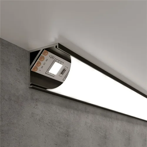 Угловой алюминиевый профиль для светодиодной ленты LL-2-ALP008 - фото