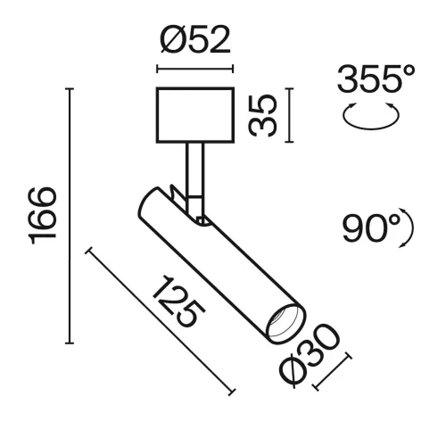 Потолочный светильник Фокус Т / Focus T 6 Вт 3000 К 36° (Черный) C141CL-L125-6W3K-B - фото 14