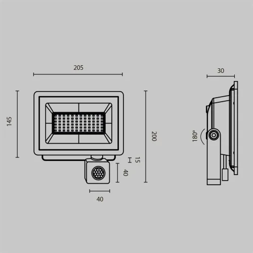Прожектор Flood 4000К 50Вт IP 65 (Черный) - фото 9