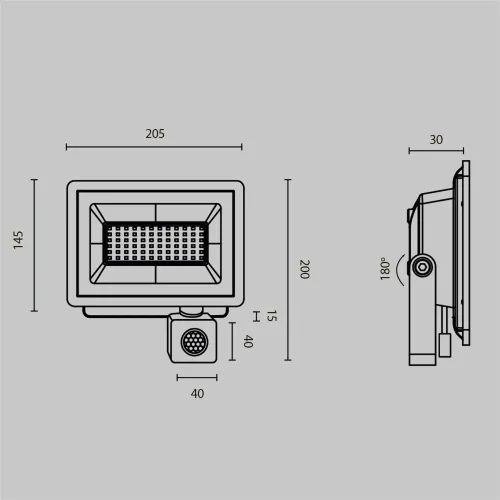 Прожектор Поток / Flood 4000К 50Вт IP 65 (Черный) FL001-L50B4KSR - фото 9