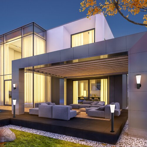 Настенный уличный светильник IP54 чёрный - Фото 2