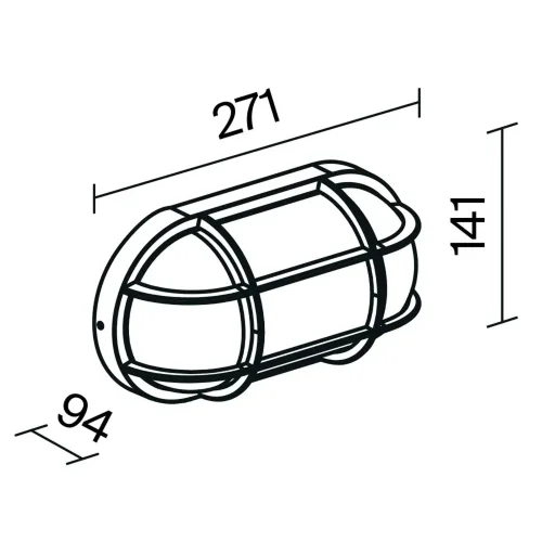 Настенный светильник (бра) Candle E27x1 15Вт IP 65 (Графит) - фото 2