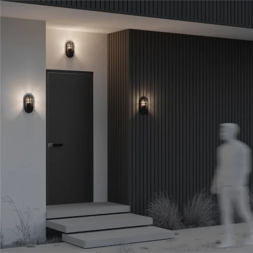 Настенный светильник (бра) Candle E27x1 15Вт IP 65 (Графит) - фото 8