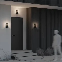 Настенный светильник (бра) Свеча / Candle E27x1 15Вт IP 65 (Графит) O449WL-01GF1
