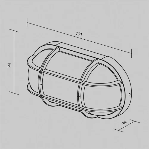 Настенный светильник (бра) Свеча / Candle E27x1 15Вт IP 65 (Графит) O449WL-01GF1 - фото 8