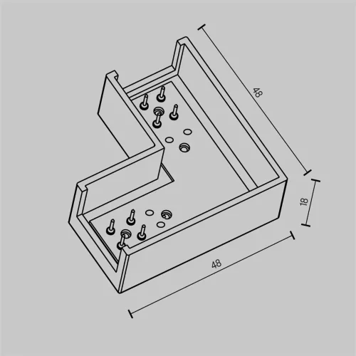 Коннектор питания угловой Elasity (Черный) - фото 2