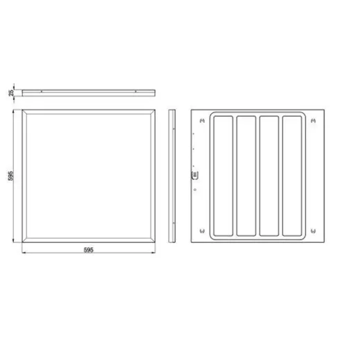 Светильник светодиодный SPO-1-40-6K-M [4] 40Вт 6500К 4200лм IP40 595х595х25 панель с равномерной засветкой Эра Б0041887 - фото 3