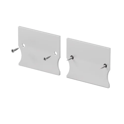 Комплект заглушек (для профиля 41×51) 2 шт., ALM-4151-EC 642057 (Серебро) - фото