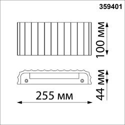 Настенный светодиодный светильник с переключателем цв.температуры «Novotech» 359401, серия: YESO - Переключение цв. температуры на корпусе светильника