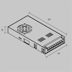 Источник напряжения PSL002 12В 400Вт IP 20 811014 (Серебро) 811014