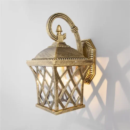 Уличный настенный светильник Cassiopeya D черное золото IP44 Cassiopeya D черное золото - фото