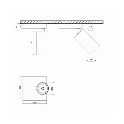 'Крепление сменное М11 для светильников MINI VILLY, настенное поворотное накладное, цвет Белый, MINI-VL-M11-WH 004872