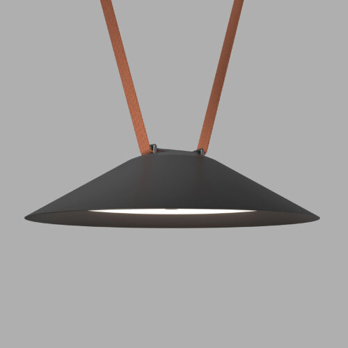 DK5664-BK Cветильник для трека-ремня Belty Smart, серия Flow, со светодиодом, D300*H71мм, 48V DC, 20W, RA90, 120°, 2700-6500K, IP20, черный, алюминий.