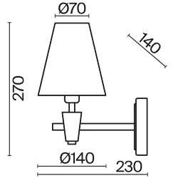 Настенный светильник (бра) Пьетра / Pietra (Латунь) FR5371WL-01BS