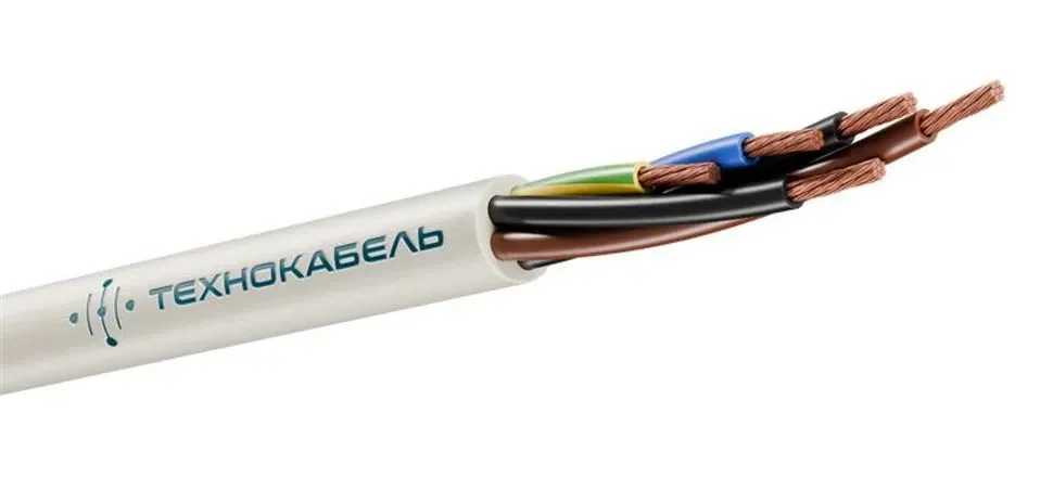 Провод ПВС 5х1.5 (4х1.5+1х1.5) 380В Б (бухта) (м) Технокабель 00-00148779 - фото