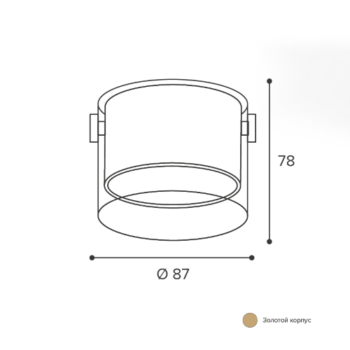 Светильник WOLTA WSL-GX53/07G под лампу GX53 Золотой ORO - фото 3.