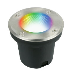 ULU-B12A-9W-RGB IP67 GREY Светильник светодиодный уличный, Архитектурный встраиваемый, RGB свет, Корпус серый.