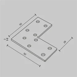 Соединитель угловой для накладного шинопровода Exility (Серебро)