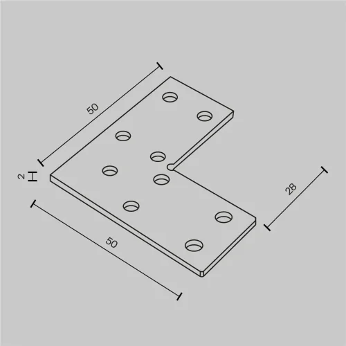 Соединитель угловой для накладного шинопровода Exility (Серебро) - фото 2