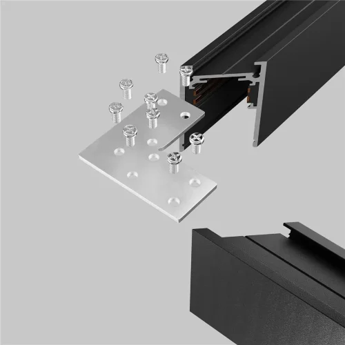 Соединитель угловой для накладного шинопровода Exility (Серебро) - фото 4