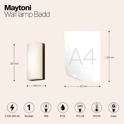 Настенный светильник (бра) Badd 3000K 10Вт IP 54 (Графит)