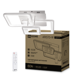 Светильник светодиодный ELEGANT ARISTO-W 60Вт 230В 3000-6500K 4700Лм 530х448х150мм пульт ДУ белый IN HOME