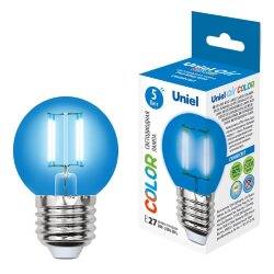 LED-G45-5W-BLUE-E27 GLA02BL Лампа светодиодная, Форма шар, Серия Air color, Синий свет