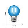 LED-G45-5W-BLUE-E27 GLA02BL Лампа светодиодная, Форма шар, Серия Air color, Синий свет - фото 6