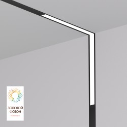 Угловой трековый светильник SMART LINEAR со светодиодом, L312*312, 220V, 18W, 3000-6000К, IP20, черный, алюминий, Denkirs DK8015-BK