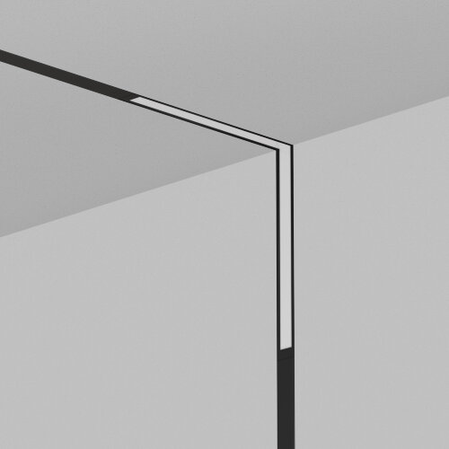 DK8015-BK Угловой трековый светильник SMART LINEAR со светодиодом, L312*312, 220V, 18W, 3000-6000К, IP20, черный, алюминий. Фото 2