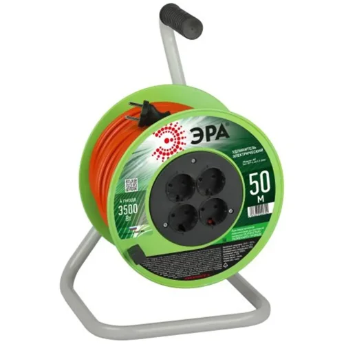 Удлинитель на катушке 4х50м без заземл. RP-4-2x1.5-50m ПВС 2х1.5 Эра Б0059784 - фото