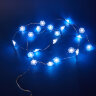 ULD-S1900-020-STB-2AA WHITE IP20 SNOWFLAKES MINI Гирлянда светодиодная на батарейках 2AA не в-к, Снежинки мини, 1.9м, 20 светодиодов, Белый свет, Провод прозрачный, TM Uniel - фото 1
