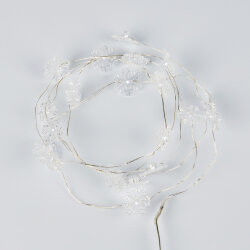ULD-S1900-020-STB-2AA WHITE IP20 SNOWFLAKES MINI Гирлянда светодиодная на батарейках 2AA не в-к, Снежинки мини, 1.9м, 20 светодиодов, Белый свет, Провод прозрачный, TM Uniel