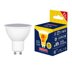 LED-JCDR-13W-3000K-GU10-NR Лампа светодиодная, Форма JCDR, матовая, Серия Norma, Теплый белый свет 3000K, Картон