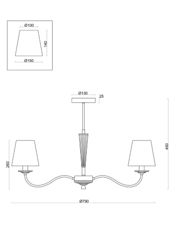 Люстра Freya FR2027PL-07BS (Латунь) - фото 2