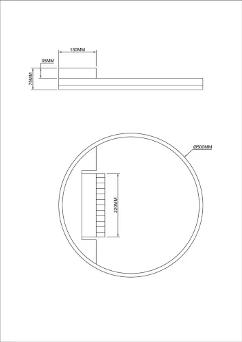 Потолочный светильник FR6084CL-L68W Рамка / Frame 62 Вт LED с пультом ДУ (Белый) FR6084CL-L68W - фото