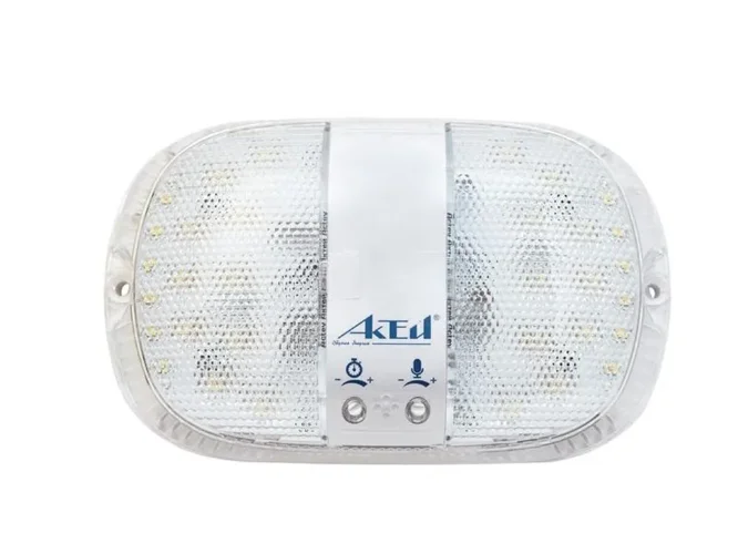 Светильник светодиодный ЖКХ Персей 8Вт IP30 с оптико-акустическим датчиком и БАП 3 режима работы Актей СА-7008Б-310 - фото