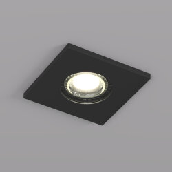 Встраиваемый светильник, IP 20, 50 Вт, GU10, черный, алюминий, Denkirs DK2031-BK