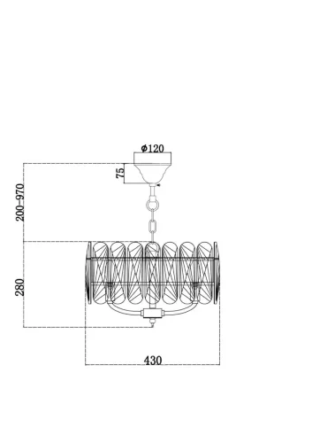 Подвесной светильник Suite E14х5 (Латунь) - фото 5