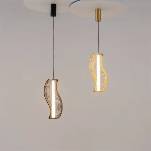 Подвесной светильник Shadows of the past 3000К 20Вт (Латунь) - фото 10