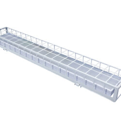 Накладной светодиодный светильник для спортзалов с защитной решеткой 40 Вт IP44 1280x250x95 мм 4000К Призма