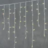Гирлянда Бахрома 3,2 x 0,9 м Тепло-Белая 220В, 168 LED, Провод Белый Каучук, IP65. Фото 1.