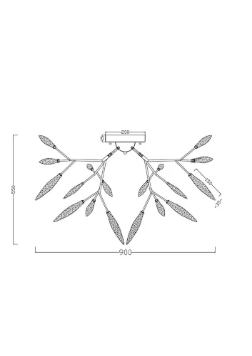 Потолочный светильник FR5067CL-27B Ирис G4x27 (Черный) FR5067CL-27B - фото 11