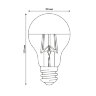 LED-A60-4W-4000K-E27-CL MIRROR-CHROME PLS02WH Лампа светодиодная, Форма A, прозрачная колба с зеркальным отражателем, Серия Sky, Белый свет 4000K - фото 8