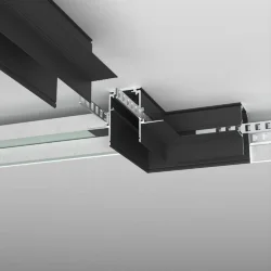 Slim Magnetic Коннектор угловой для встраиваемого шинопровода под ГКЛ 12,5мм черный 85212/00 85212/00 (067500)